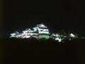 [夜景][城郭]伊予松山城本壇遠望（ライトアップ）