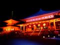 [夜景][寺社]延暦寺東塔と阿弥陀堂（ライトアップ）