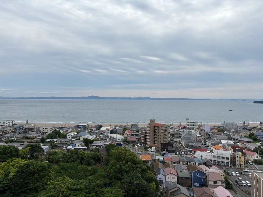 借りた会議室からの風景でオーシャンビュー