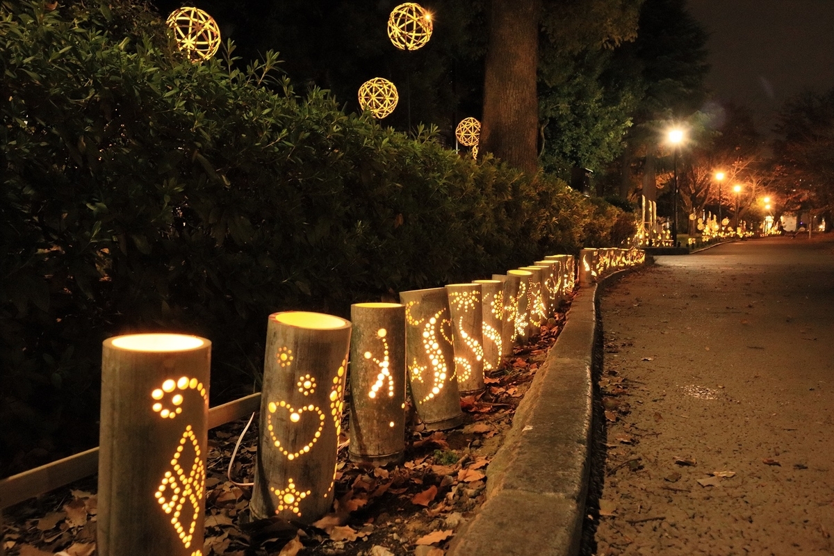 隅田公園の竹あかり