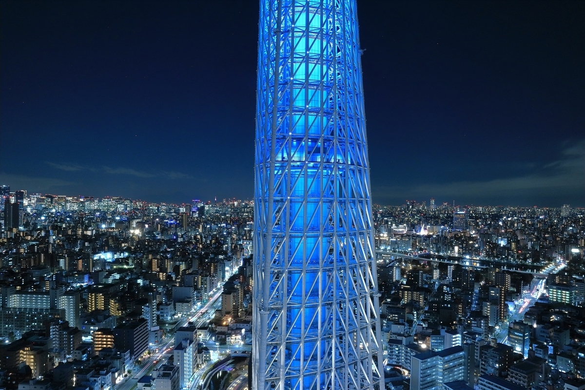 東京ソラマチ30階から間近でスカイツリーのライティングを観る