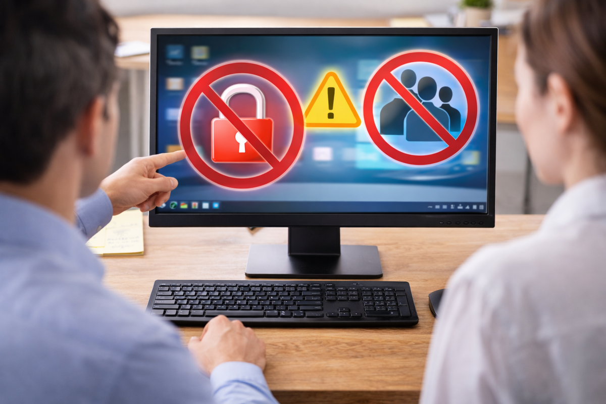 職場や共有端末で利用する際の注意点