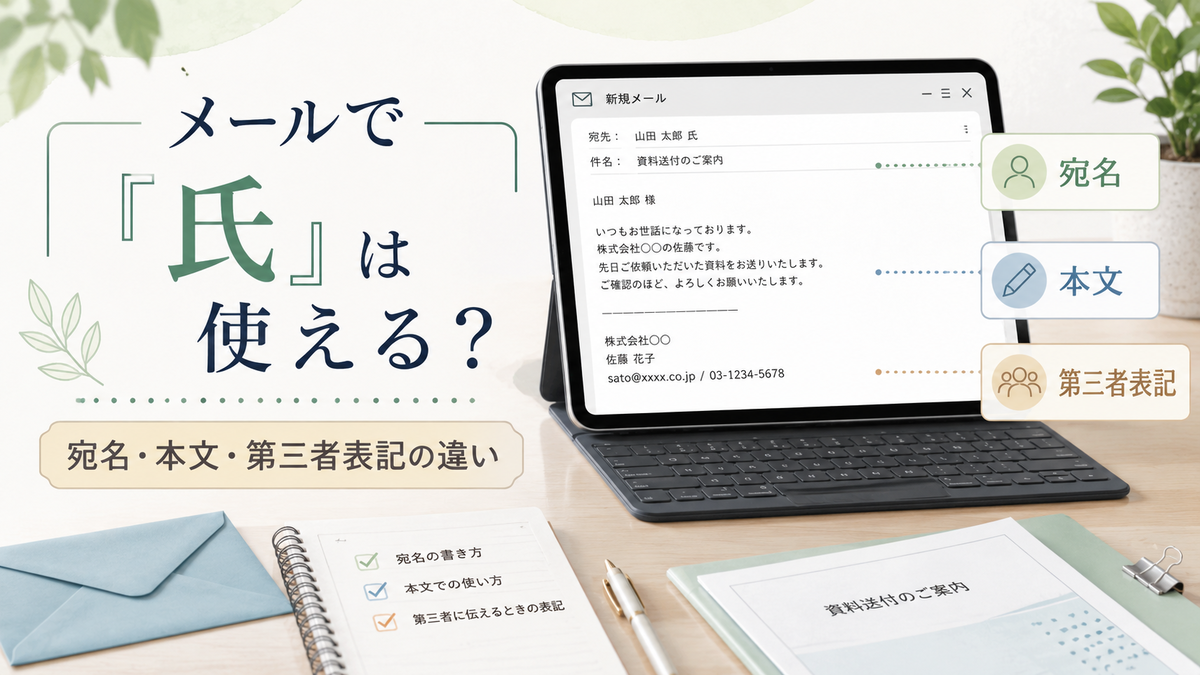 メールで「氏」は使える?宛名・本文・第三者表記の違い