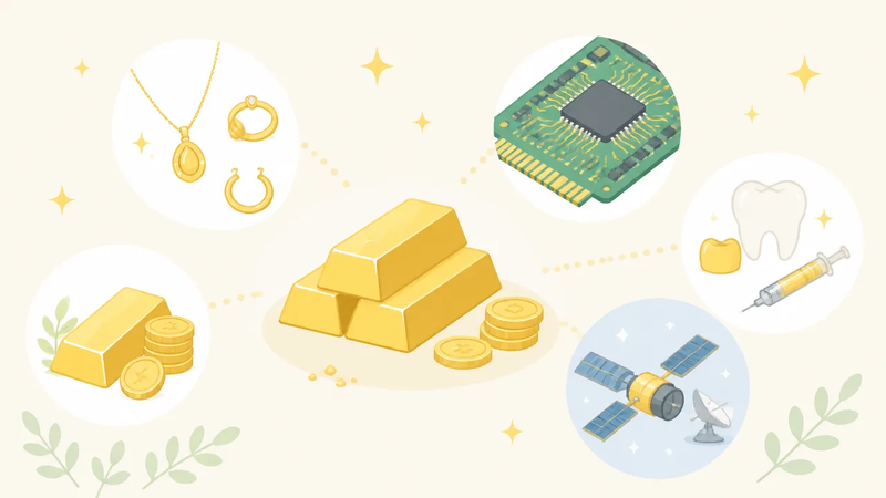 金とは?初心者にもわかる特徴や価値、種類をやさしく解説