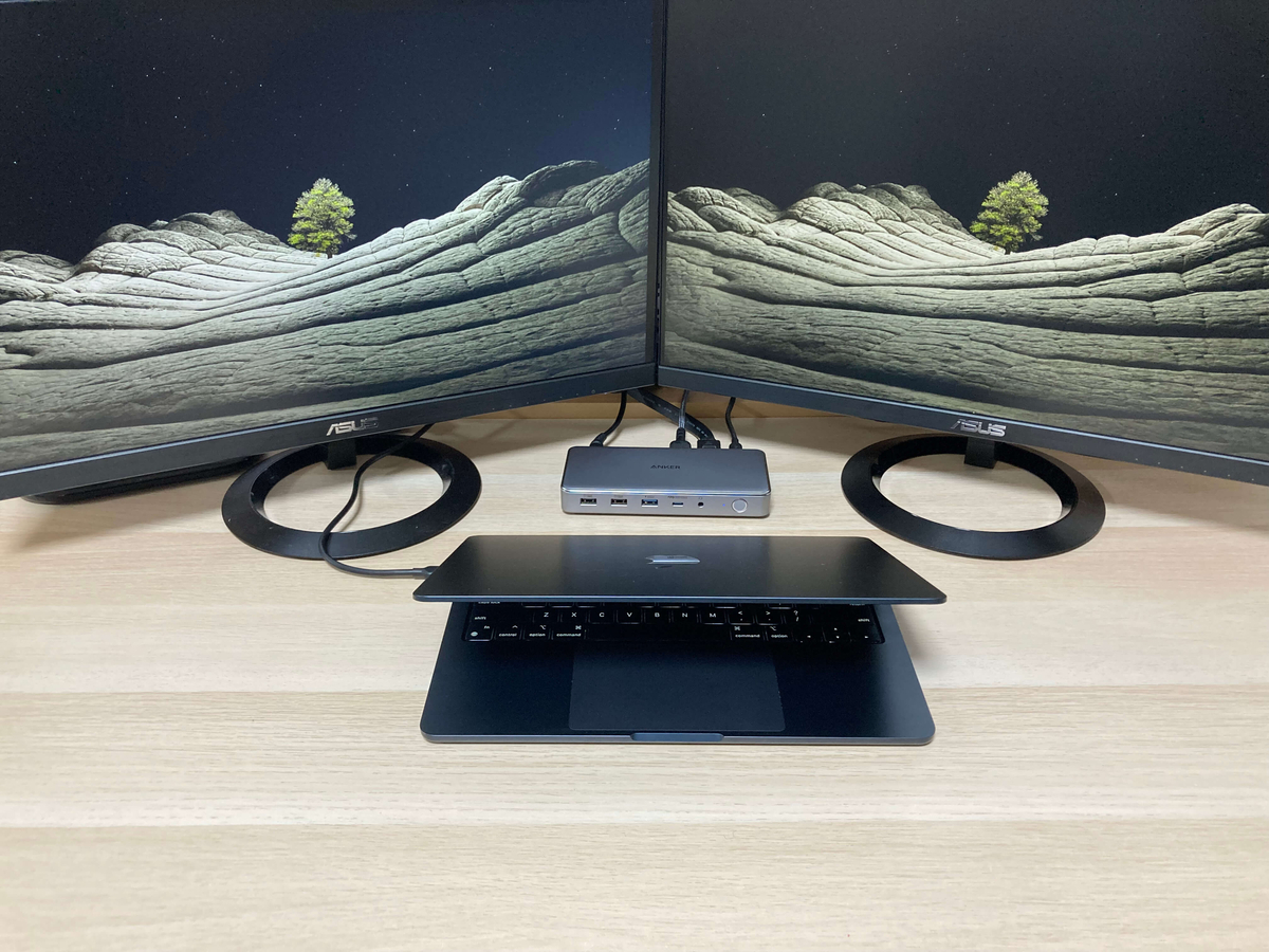 M1/M2/M3 MacBook Airで外部ディスプレイ2台への接続方法 - スマトム