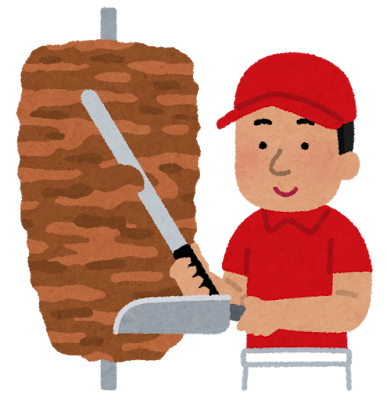 ドネルケバブのイラスト