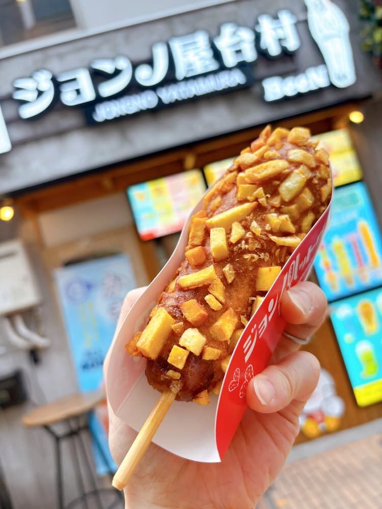 できたてのポテトソーセージハットグ