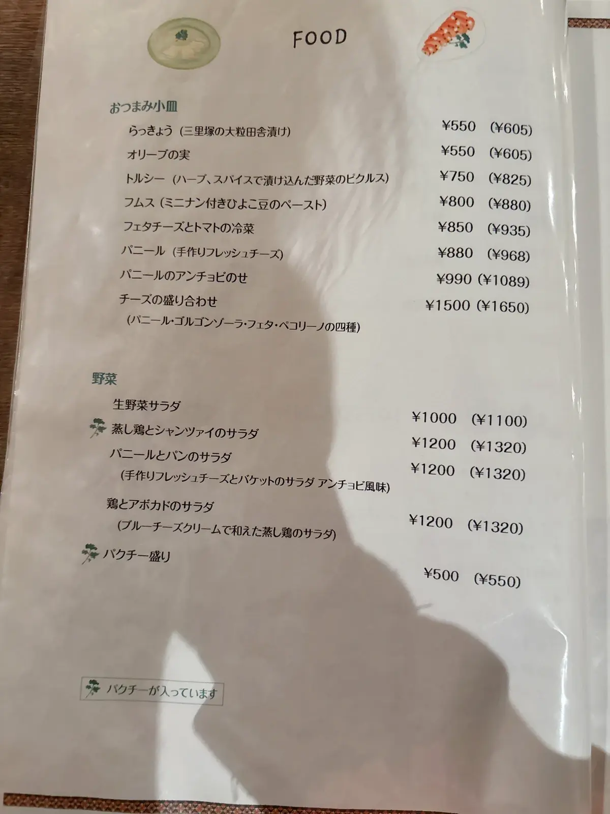 パオキャラヴァンサライ 東中野 アフガニスタン料理 メニュー