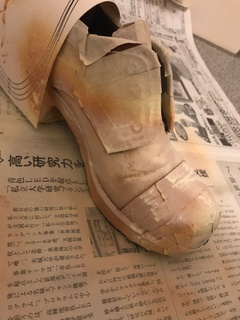 染めqで靴を染めたら ササナギックス