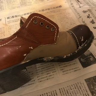 染めqで靴を染めたら ササナギックス