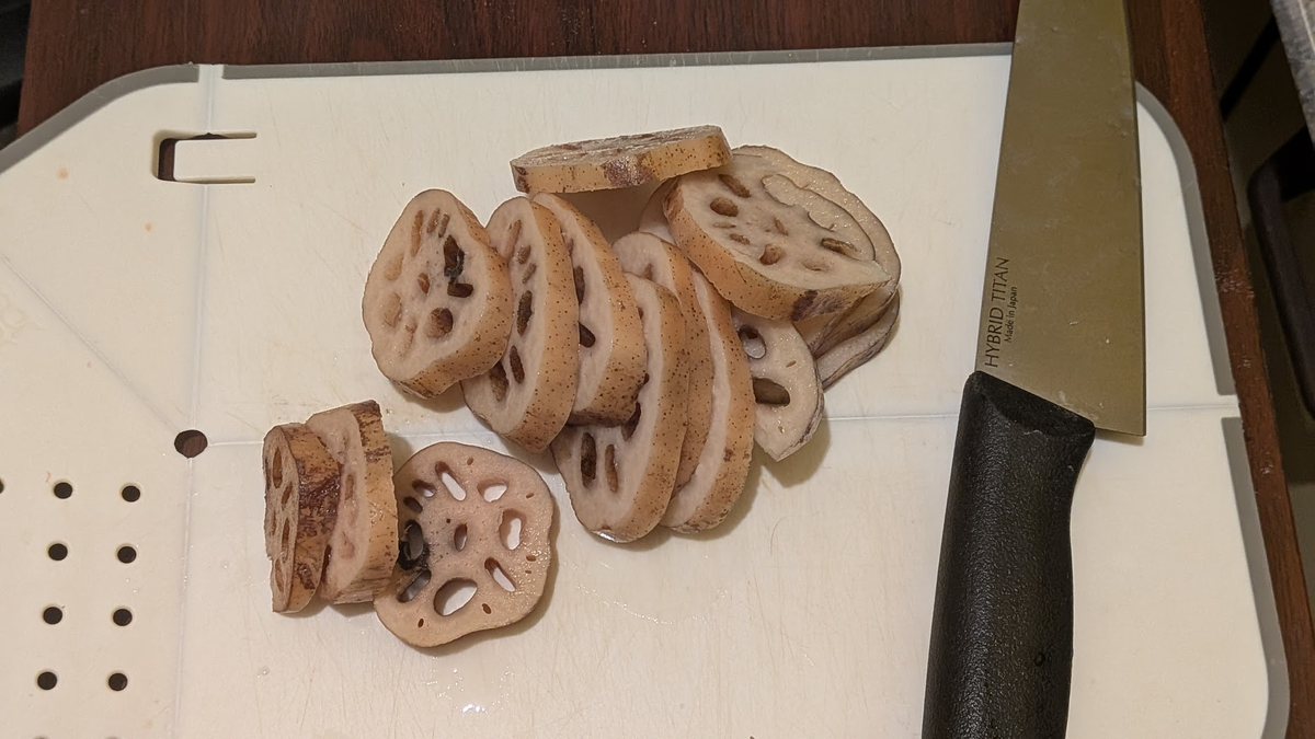 輪切りにしたれんこん