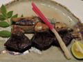 焼津「勇喜鮨」鰹の心臓とはらも塩焼き-1-14.11
