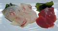 コショウダイ＆マグロ刺身（わが家）-1-18.10