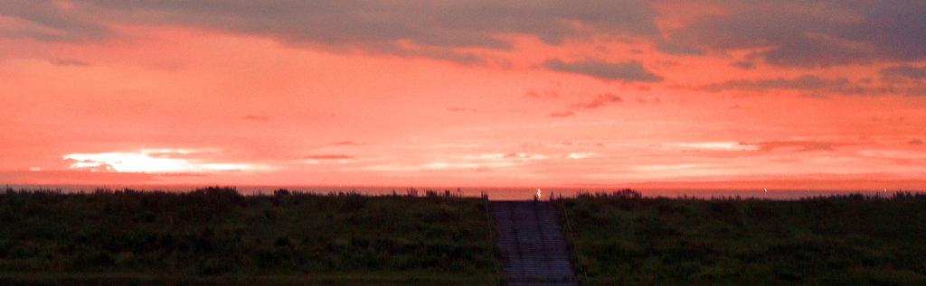 朝焼け、鳥の海（亘理町）-1-18.09