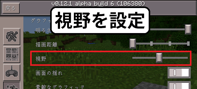 視野を設定できるように