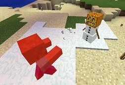雪球を飛ばして戦うスノーゴーレム