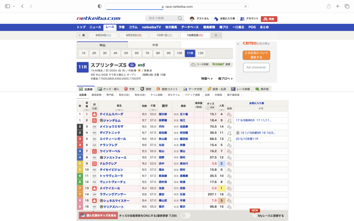 調教予想 仮
