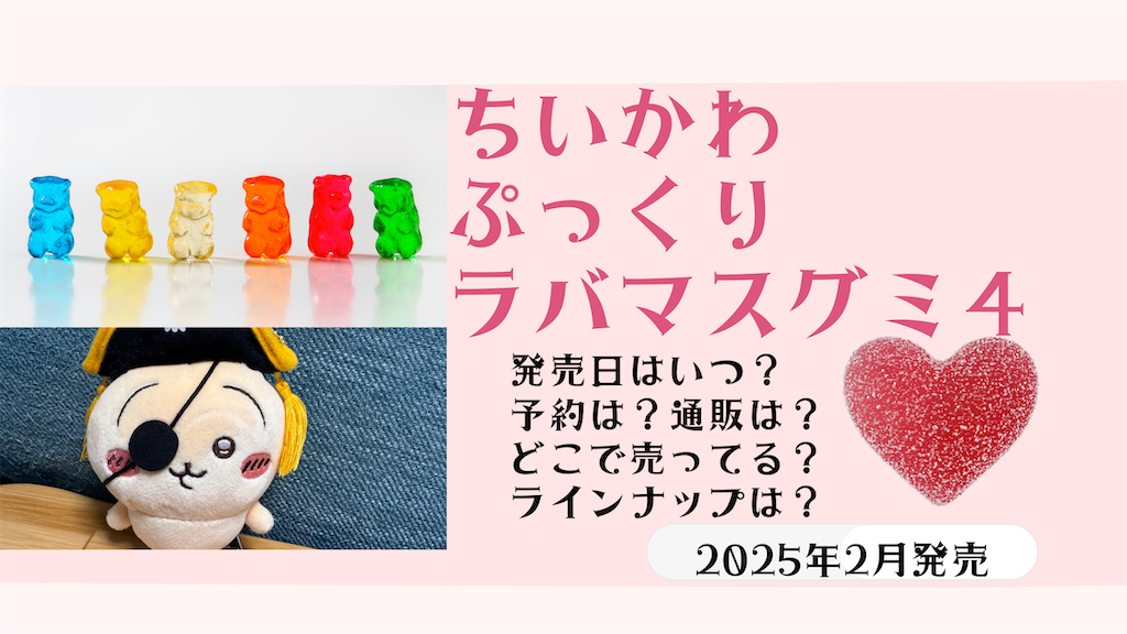 ちいかわ ぷっくりラバマスグミ4】発売日はいつ？予約・通販は