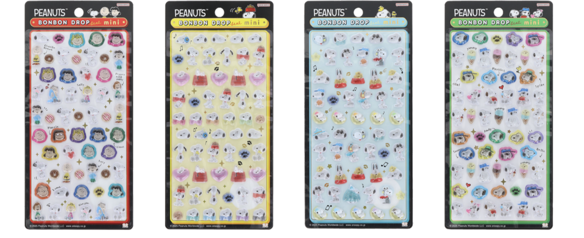 【新品・正規品】ボンボンドロップシール ディズニー・スヌーピー １２種セット サンスター文具 スヌーピー BONBON DROP SEAL ボンボンドロップシール