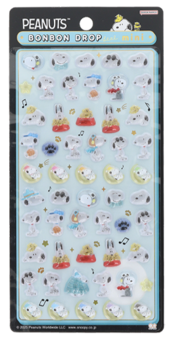 ボンボンドロップシール ミニ 新作　ディズニー スヌーピー　12種類　コンプ ボンボンドロップシール ミニ 新作 ディズニー スヌーピー 12種類