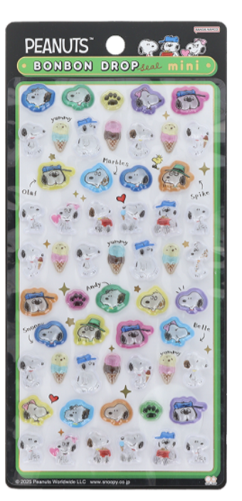 【新品・正規品】ボンボンドロップシール ディズニー・スヌーピー １２種セット サンスター文具 スヌーピー BONBON DROP SEAL ボンボンドロップシール