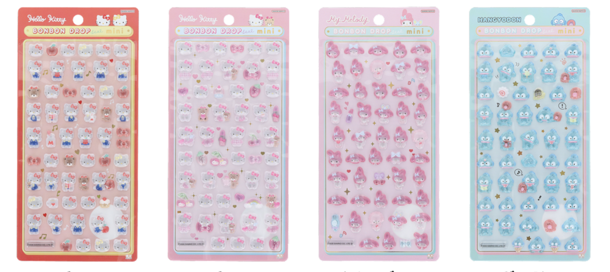 サンリオ　ボンボンドロップシール　第一弾 サンスター文具 サンリオキャラクターズ ボンボンドロップシール
