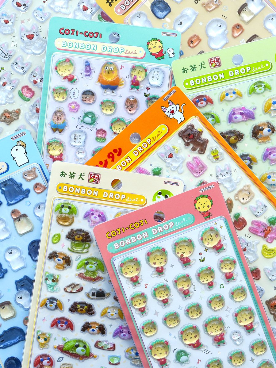 5月下旬出荷予定】ボンボンドロップシールにお茶犬・コジコジ・お文具