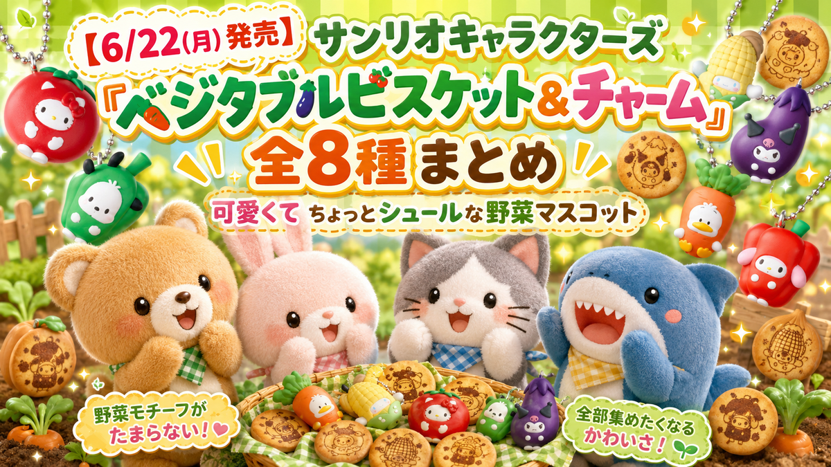 6/22(月)発売】サンリオキャラクターズ「ベジタブルビスケット