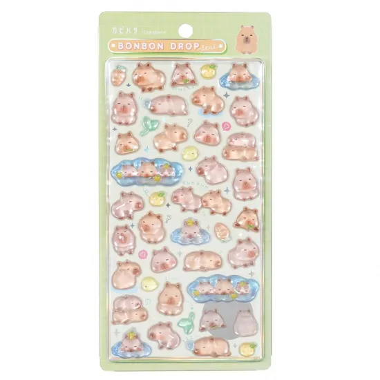 BONBON DROPハシビロコウ　レッサーパンダ　カピバラ　アルパカ4種セット ボンボンドロップシール 動物園シリーズ歴代まとめ②｜モルモット