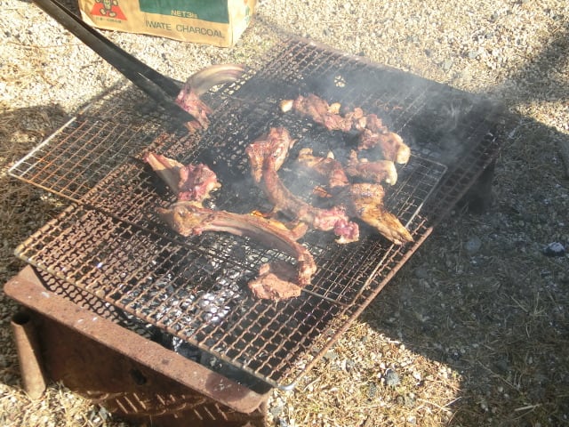 イノシシの焼き肉