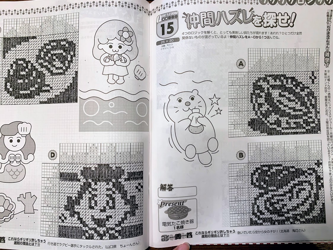 年1月号 ペイントロジックの答え Q１１ Q２０ コトリの気になる話