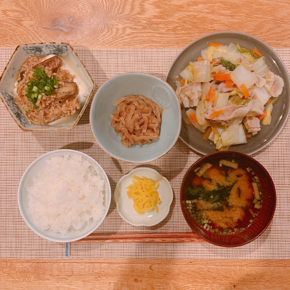 豚バラ白菜定食