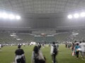 試合後イベントでグラウンドに降りました