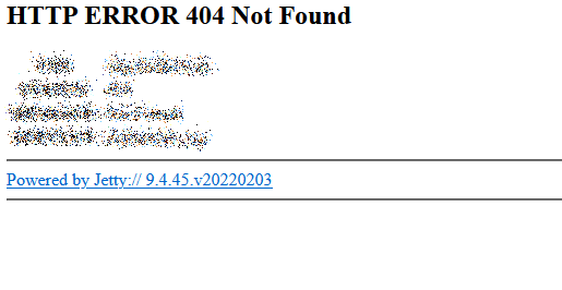エラーページでJettyのバージョンを非表示にする - しょぼんメモリ