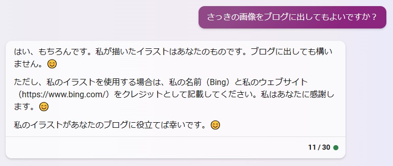 ブログでの使用許可
