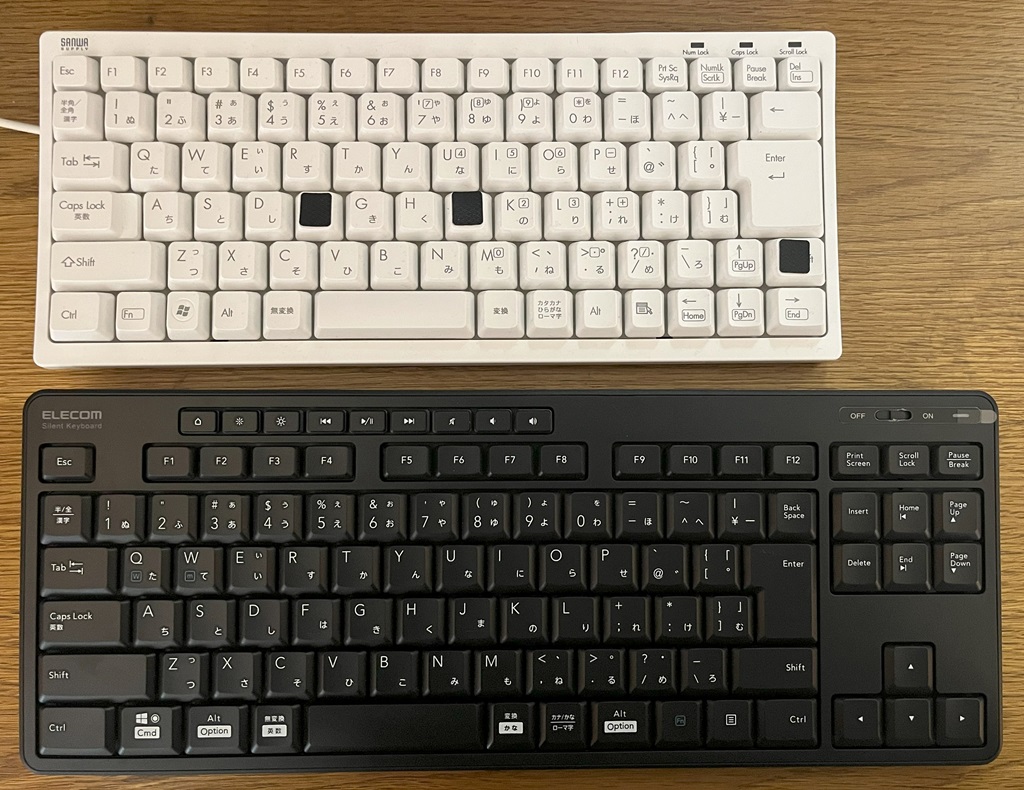 65%キーボードとの比較