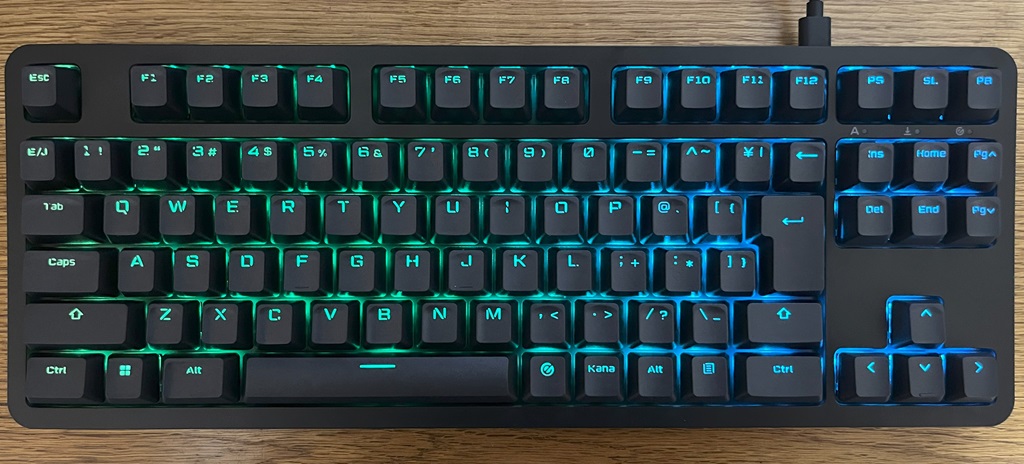 キーボードレビュー⑦ エレコム 80%サイズ「銀軸」 ゲーミング