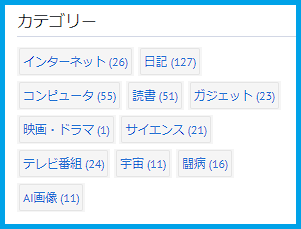 カテゴリーをタイル表示