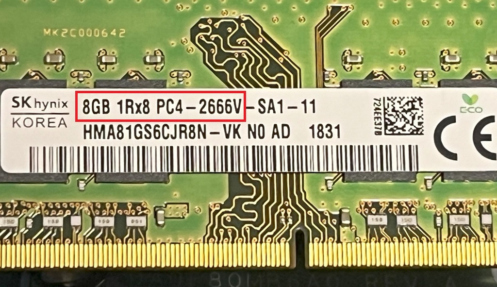 メモリの拡大　8GB