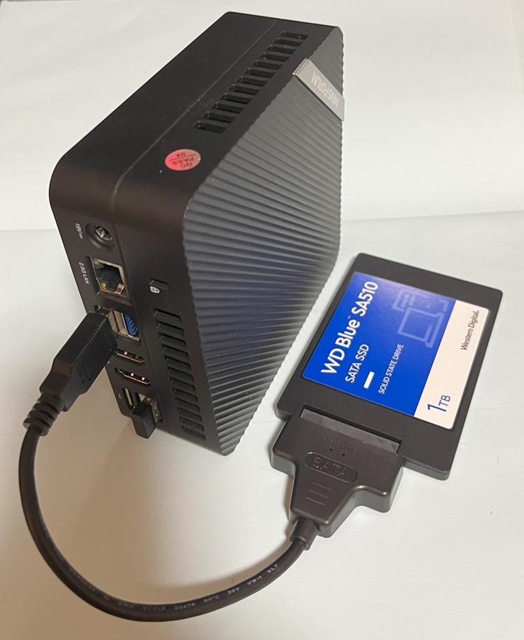SSDを外付け完了