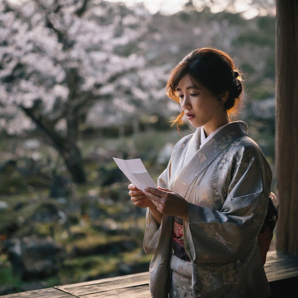 短歌を詠む女性