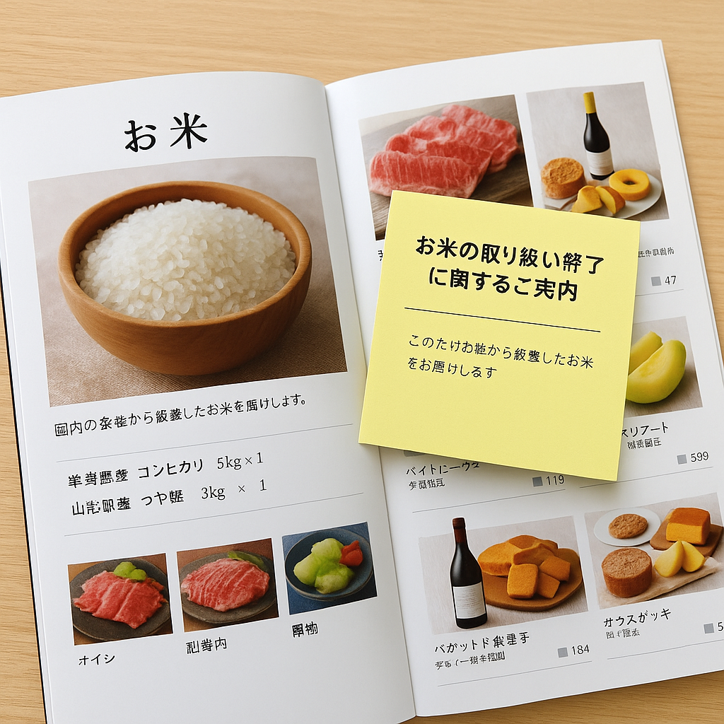 人気につき早い者勝ち‼️テレポートカタログギフト嬉包 カタログギフトでお米を選んだら…まさかの終了 - sawa-lifeのブログ