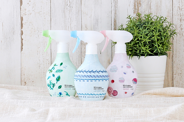 温かみのあるハンドステッチデザインの「リセッシュ除菌EX」