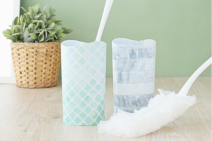 インテリアになじむタイルモチーフの「ウェーブハンディワイパー」