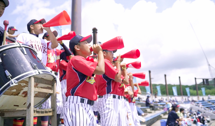 中田中学校の熱い声援