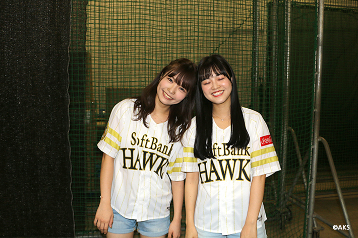 HKT48 渕上舞　直筆サイン入り福岡ソフトバンクホークスユニフォーム backend=imagemagick;version=1;