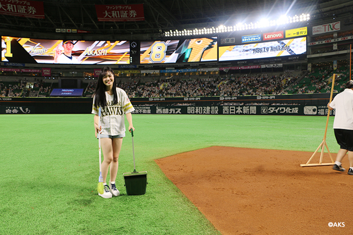 HKT48 渕上舞　直筆サイン入り福岡ソフトバンクホークスユニフォーム HKT48 渕上舞 直筆サイン入り福岡ソフトバンクホークス