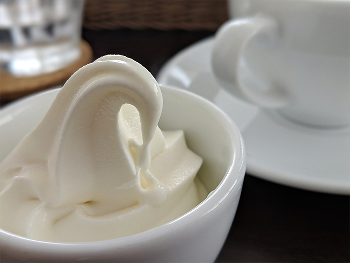 ポートレートモードで撮影したアイスクリーム