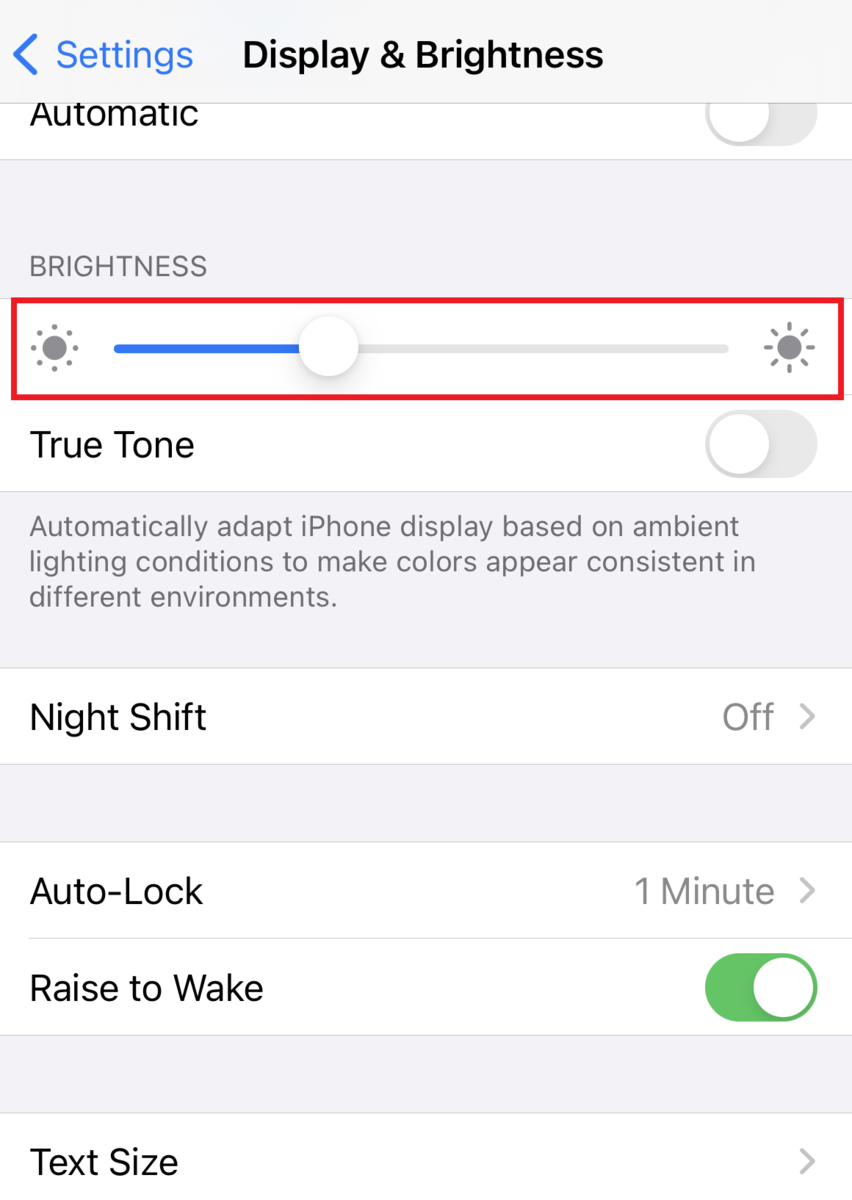 (1)	Reduce screen brightness