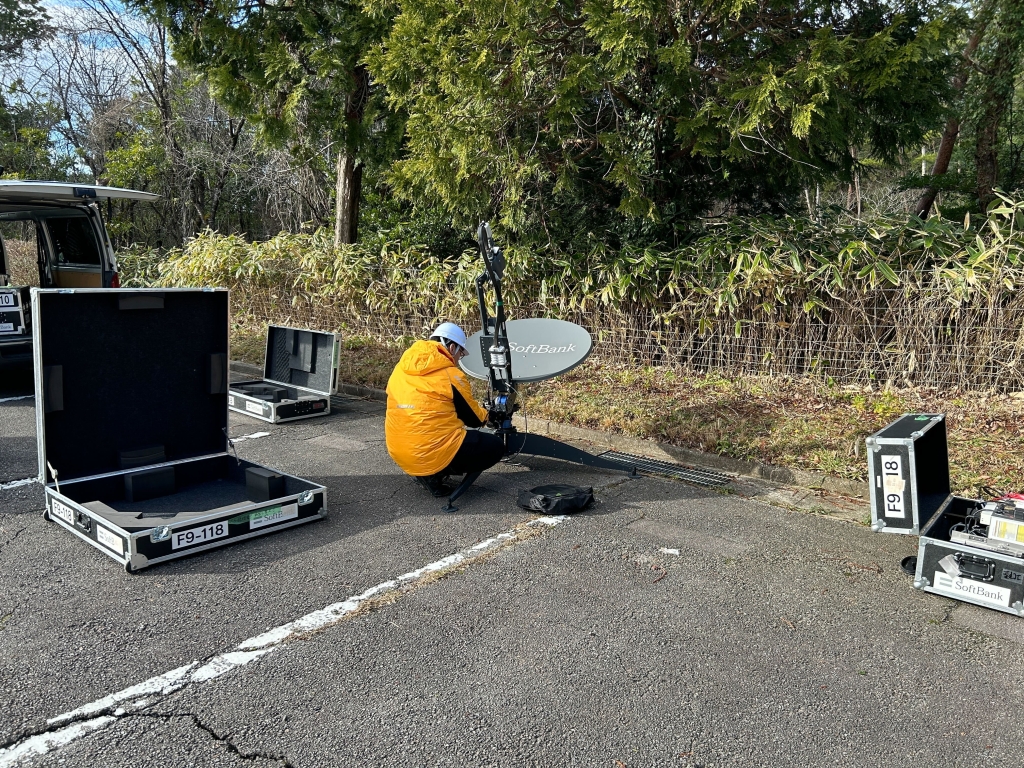 Setting up portable satellite antennas